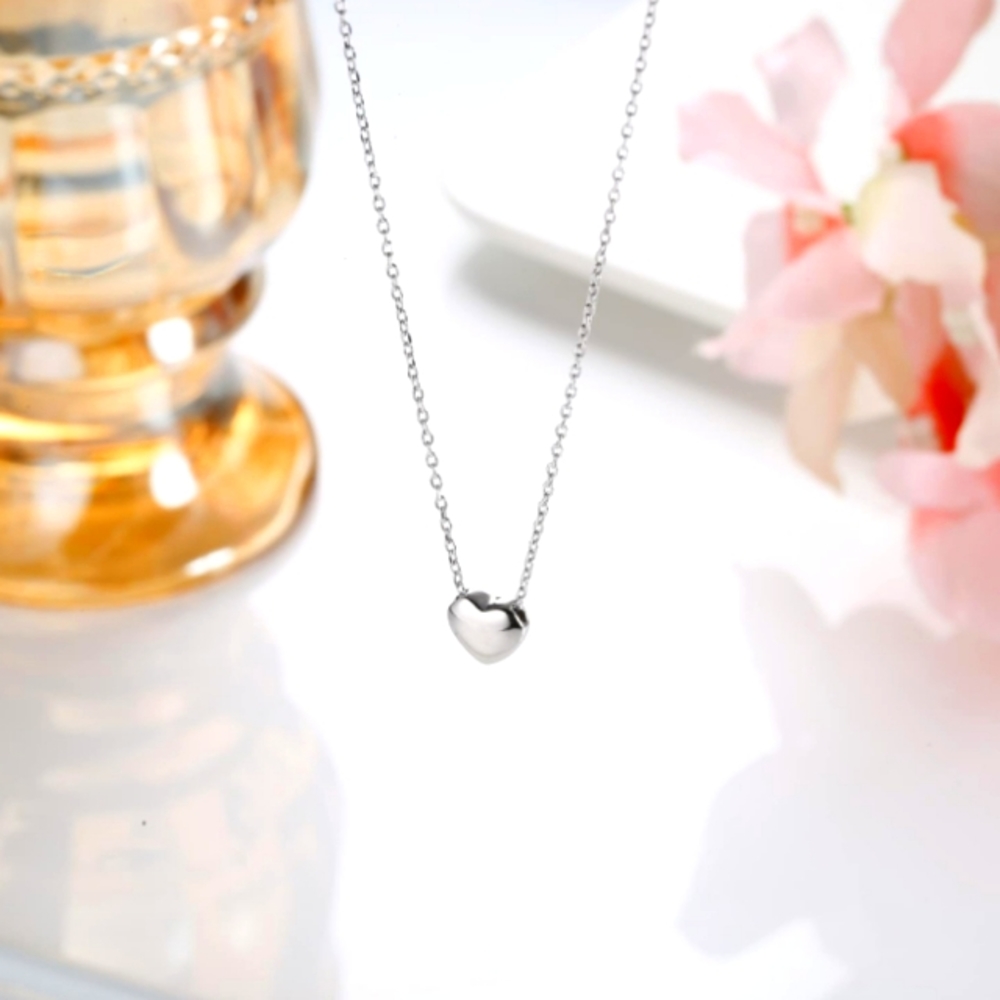 NEW 925 Sterling Silver Heart Necklace 